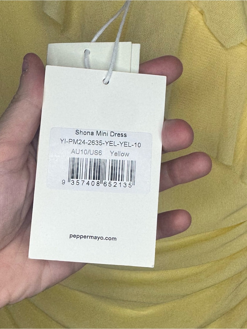 Peppermayo Shona Mini Dress Yellow Ruched Ruffle Mesh Party Dress US 6 NWT - Picture 2 of 12